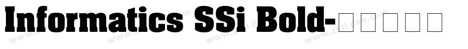 Informatics SSi Bold字体转换